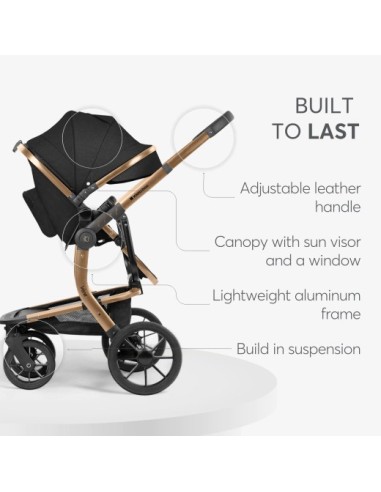 Passeggino Trio 3in1 Irene Black con Navicella e Seggiolino Auto | shopincasa.it