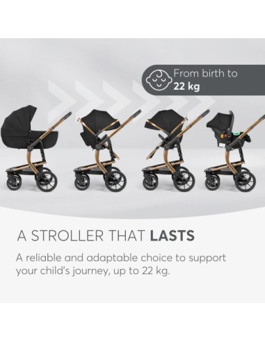 Passeggino Trio 3in1 Irene Black con Navicella e Seggiolino Auto | shopincasa.it