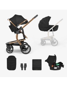 Passeggino Trio 3in1 Irene Black con Navicella e Seggiolino Auto | shopincasa.it