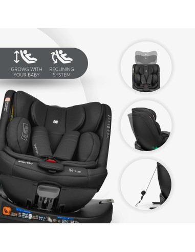 Seggiolino Auto i-ROUND Black i-Size 40-150 cm Girevole | shopincasa.it