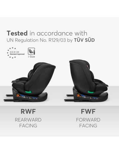 Seggiolino Auto i-ROUND Black i-Size 40-150 cm Girevole | shopincasa.it