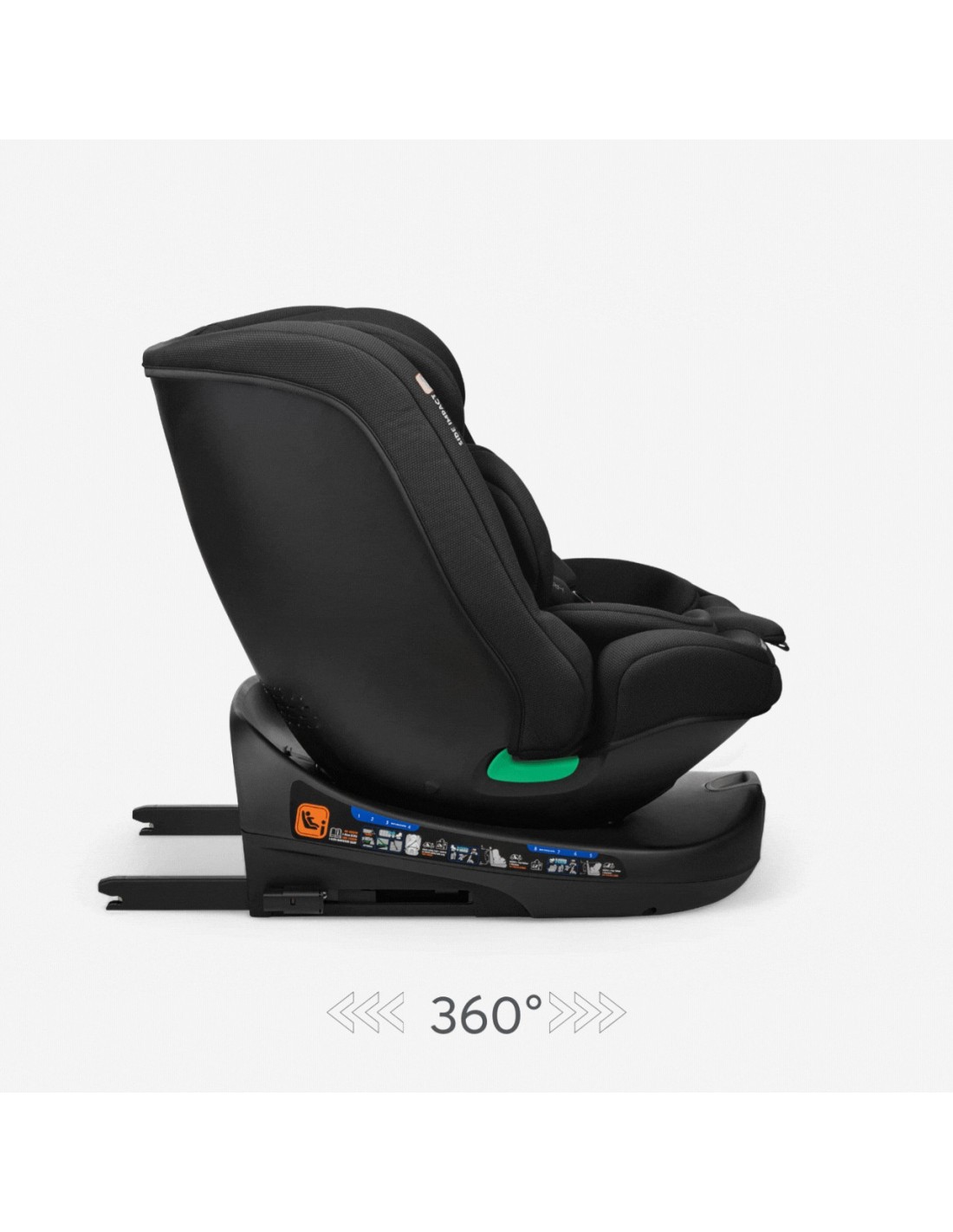 Seggiolino Auto i-ROUND Black i-Size 40-150 cm Girevole | shopincasa.it