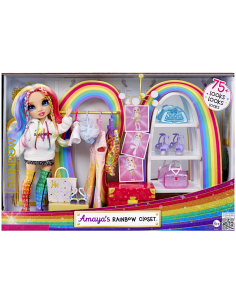 GIOCATTOLO PUBBLICIZZATO: vendita online RAINBOW HIGH AMAYA ARMADIO ARCOBALENO, SET MODA, ACCESSORI INCLUSI in offerta