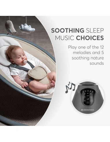 Altalena Elettrica Twiddle Grey Oscillante con Musica | shopincasa.it