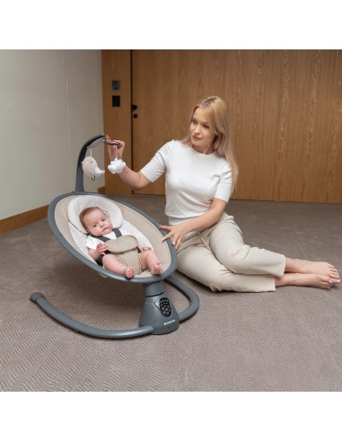 Altalena Elettrica Twiddle Grey Oscillante con Musica | shopincasa.it