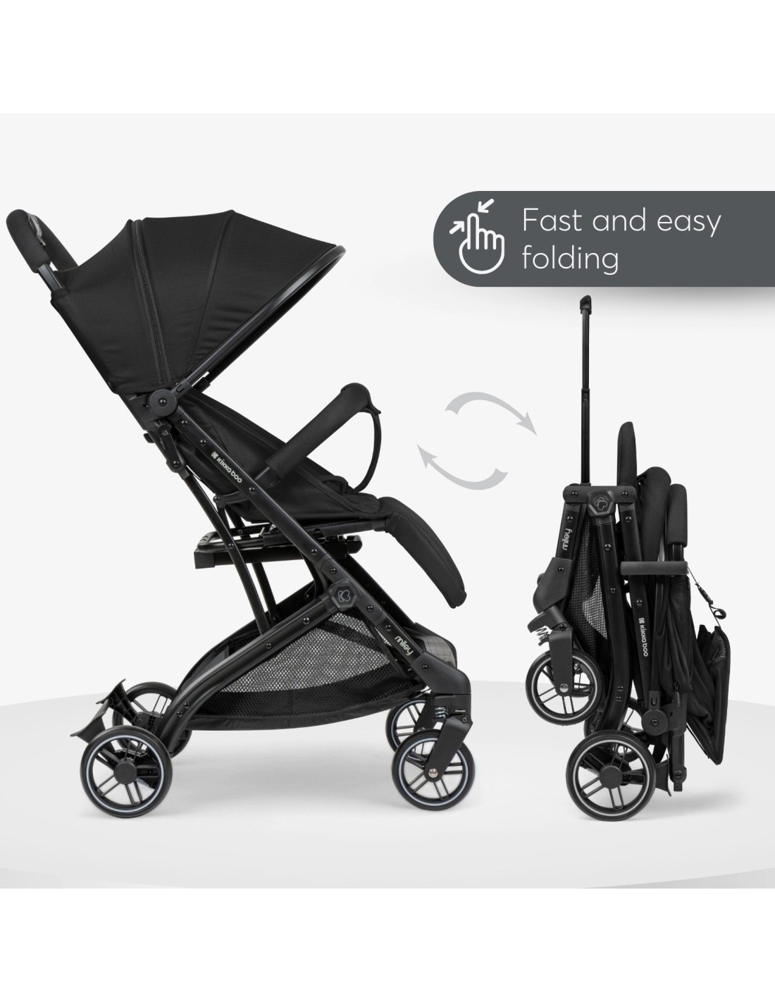 Passeggino Miley Nero Leggero e Compatto | shopincasa.it