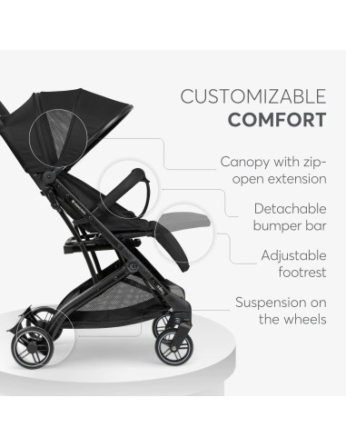 Passeggino Miley Nero Leggero e Compatto | shopincasa.it