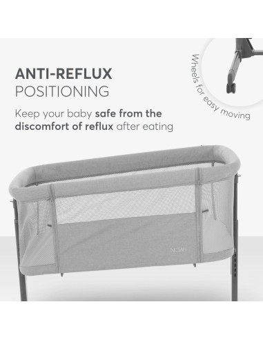 Culla Next to Me Noah Grigio Chiaro Regolabile | shopincasa.it