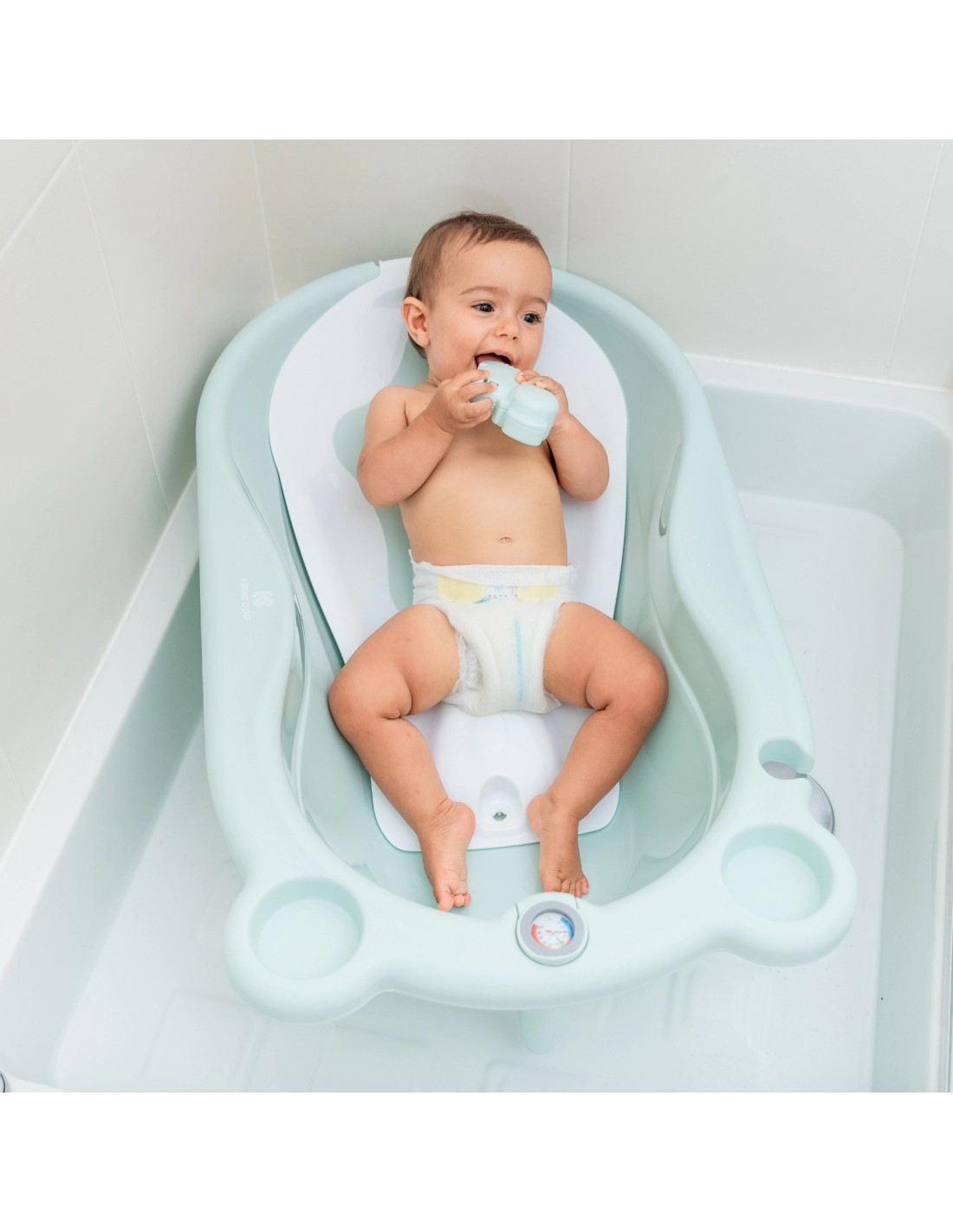 Vasca da Bagno Kai Blu con Supporto e Termometro | shopincasa.it
