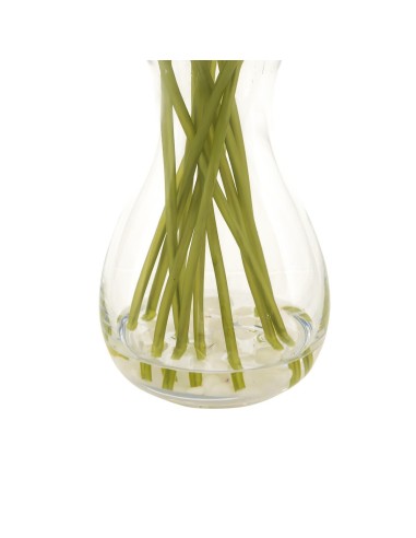 Composizione Tulipani Bianchi con Vaso in Vetro H28,5 cm Atmosphera | shopincasa.it