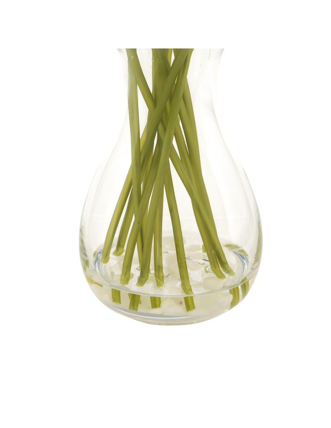 Composizione Tulipani Bianchi con Vaso in Vetro H28,5 cm Atmosphera | shopincasa.it