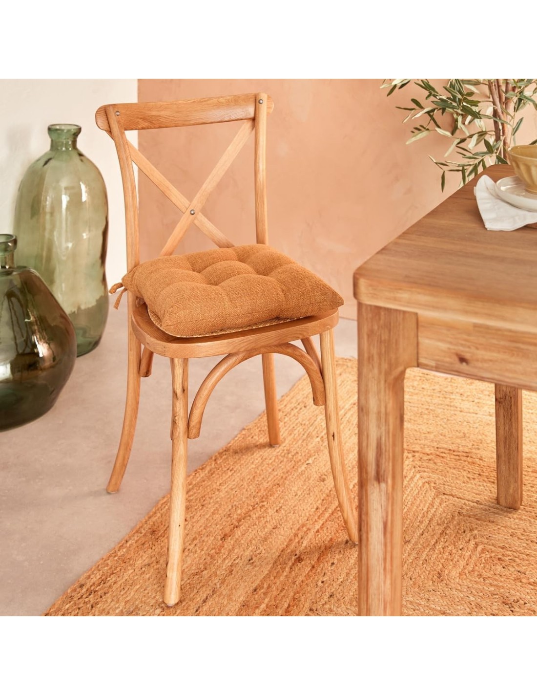 Cuscino per sedia Clem 38x38 cm cannella Atmosphera | shopincasa.it