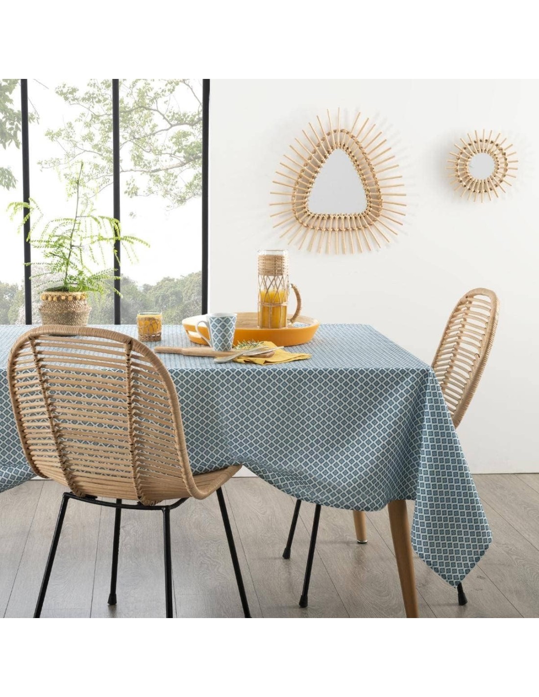 Tovaglia antimacchia Tikal 140x240 cm blu Atmosphera | shopincasa.it