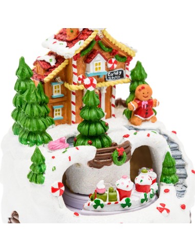 GIOSTRINE E VILLAGGI: vendita online Villaggio di Natale Casa di Marzapane 13x16cm, LED Bianco Caldo in offerta