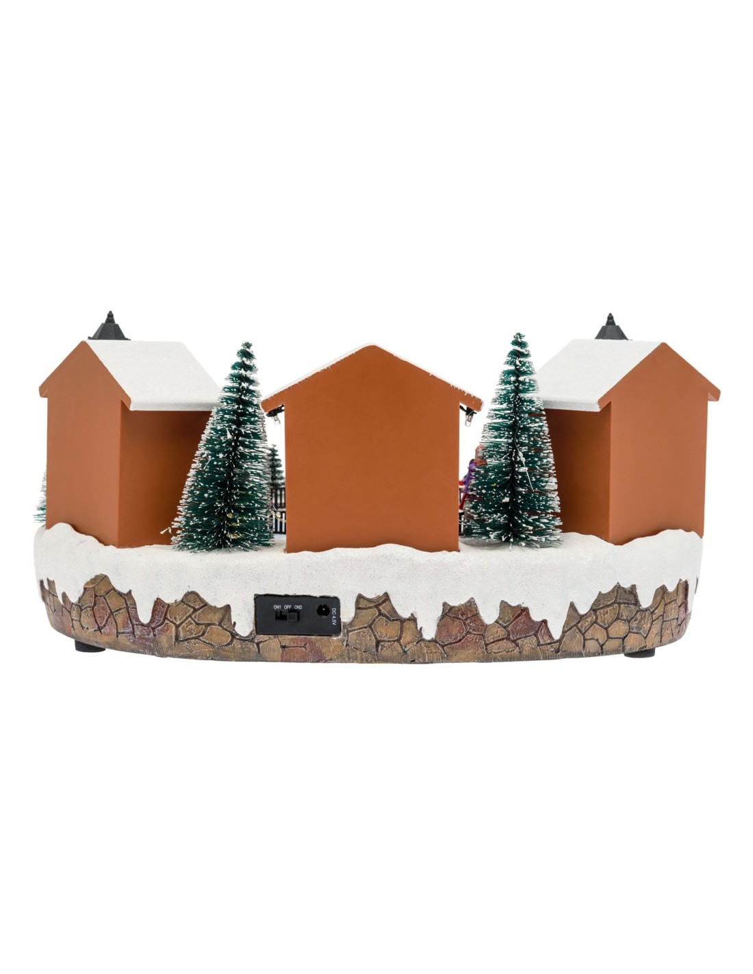 GIOSTRINE E VILLAGGI: vendita online Villaggio di Natale Lago Ghiacciato 35x15cm, Pattinatori in Movimento, Trasformatore, La...