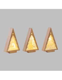 LUCI DI NATALE: vendita online Albero di Natale Papercut Silhouette H25cm, Mix3 Modelli, LED Bianco Caldo, Timer 6h, Effetto ...