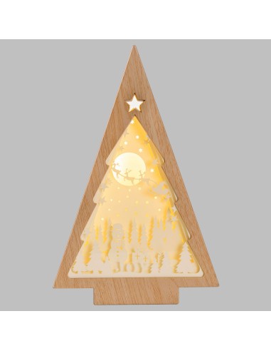 LUCI DI NATALE: vendita online Albero di Natale Papercut Silhouette H25cm, Mix3 Modelli, LED Bianco Caldo, Timer 6h, Effetto ...
