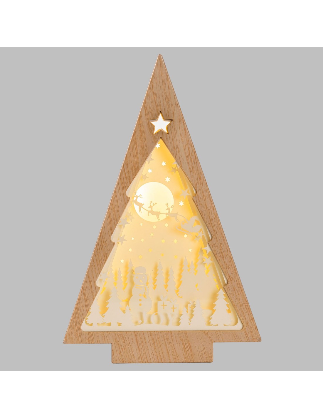 LUCI DI NATALE: vendita online Albero di Natale Papercut Silhouette H25cm, Mix3 Modelli, LED Bianco Caldo, Timer 6h, Effetto ...