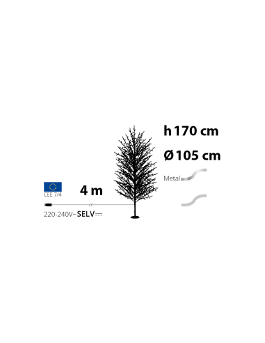 ALBERI DI NATALE: vendita online Albero Ramo di Natale Tiglio Champagne H170cm, 784 MicroLED Bianco Caldo e Bianco, FlashLED ...