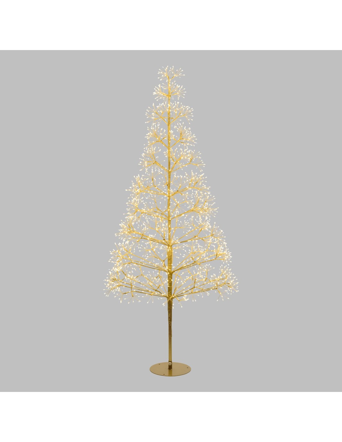 ALBERI DI NATALE: vendita online Albero Conico di Natale RICH Champagne H180cm, 2100 MicroLED Bianco Caldo e Bianco, FlashLED...