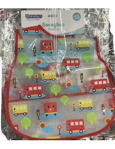 UNiFamily Bavaglio in plastica Boy con sacca raccogli pappa | shopincasa.it