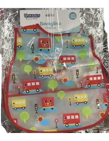 UNiFamily Bavaglio in plastica Boy con sacca raccogli pappa | shopincasa.it