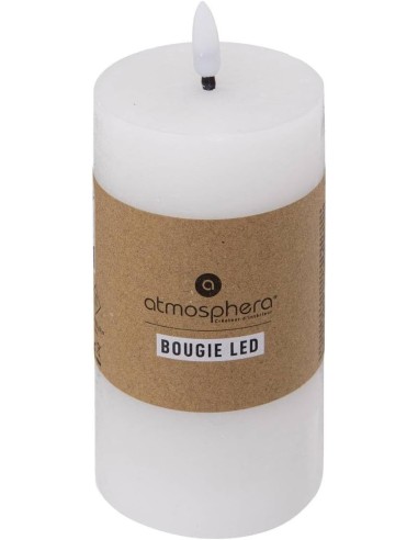 Candela tonda a LED Molia bianca H15 cm | shopincasa.it