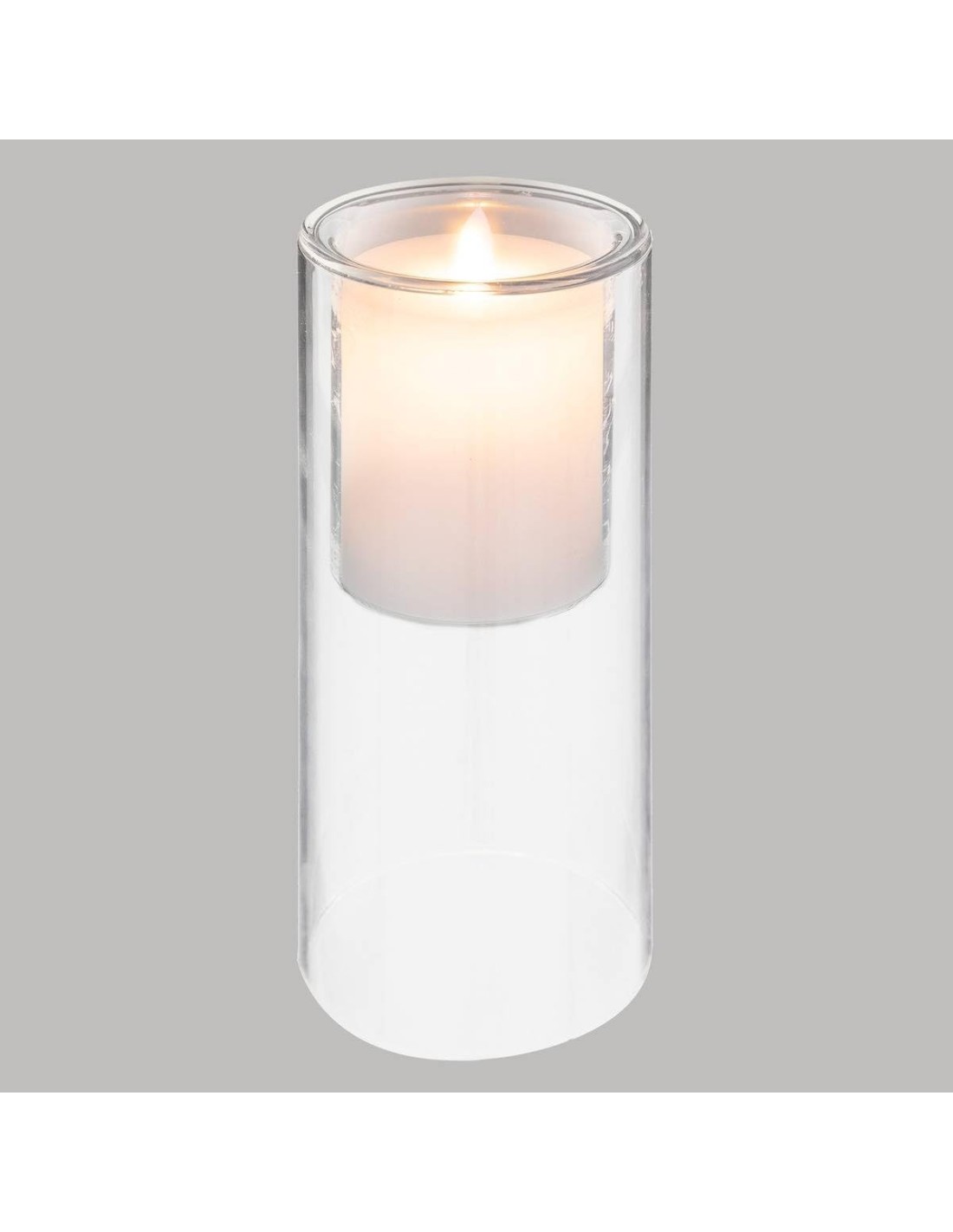 Set 3 candele LED in vetro a doppio effetto fiamma | shopincasa.it