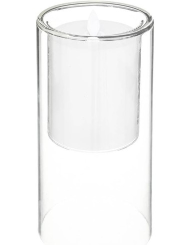 Set 3 candele LED in vetro a doppio effetto fiamma | shopincasa.it