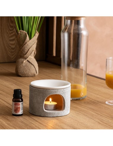 Bruciatore di profumo Olioa 11x7 cm in cemento e ceramica | shopincasa.it