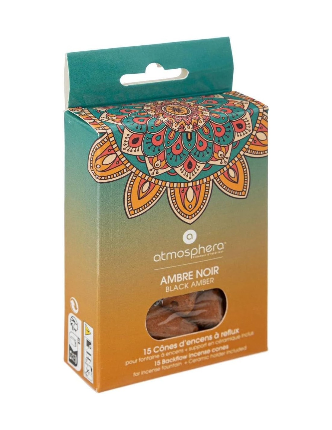 Set 15 coni d’incenso Taly Ambra Nera con supporto | shopincasa.it