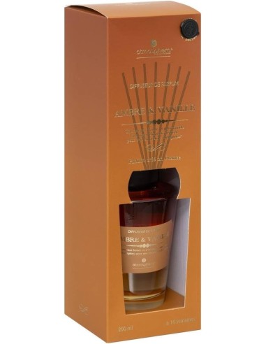 DIFFUSORE 200619A AMBRA 200ML CON BACCHETTE su Shop in Casa