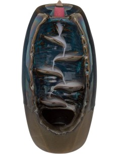 PROFUMATORI: vendita online Bruciatore da incenso a fontana Blu 20x11 cm – Atmosphera in offerta 2