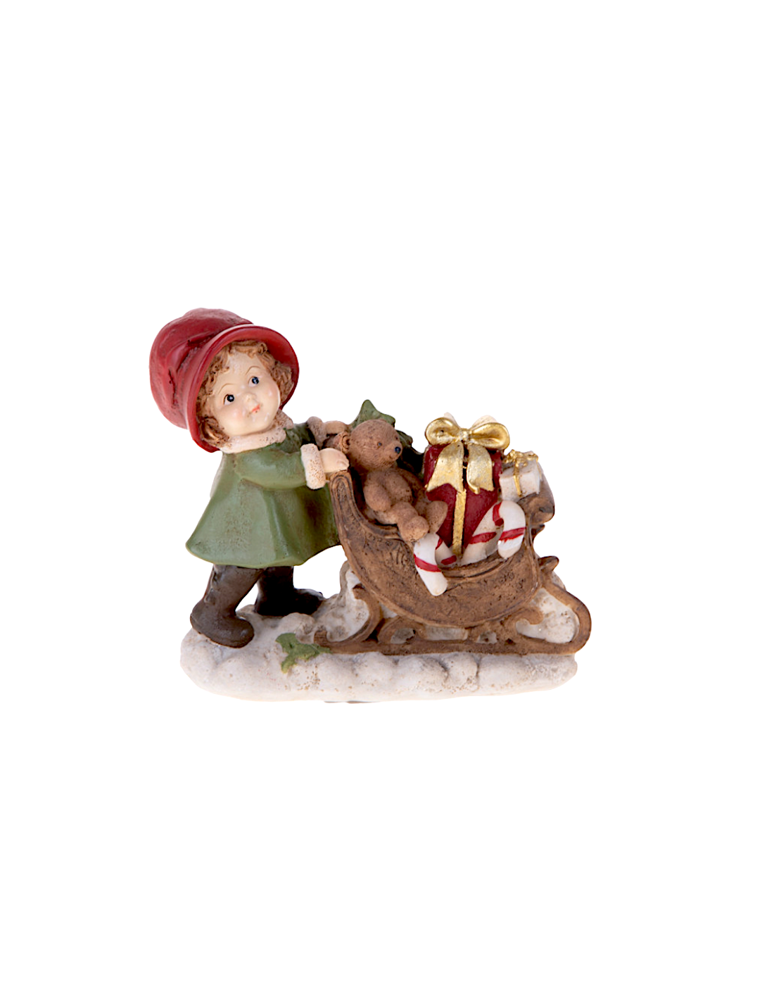 Brandani Bambina con Slitta e Doni in Resina | shopincasa.it