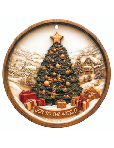 sottopentola Bianco Natale albero ceramica e sughero Brandani | shopincasa.it