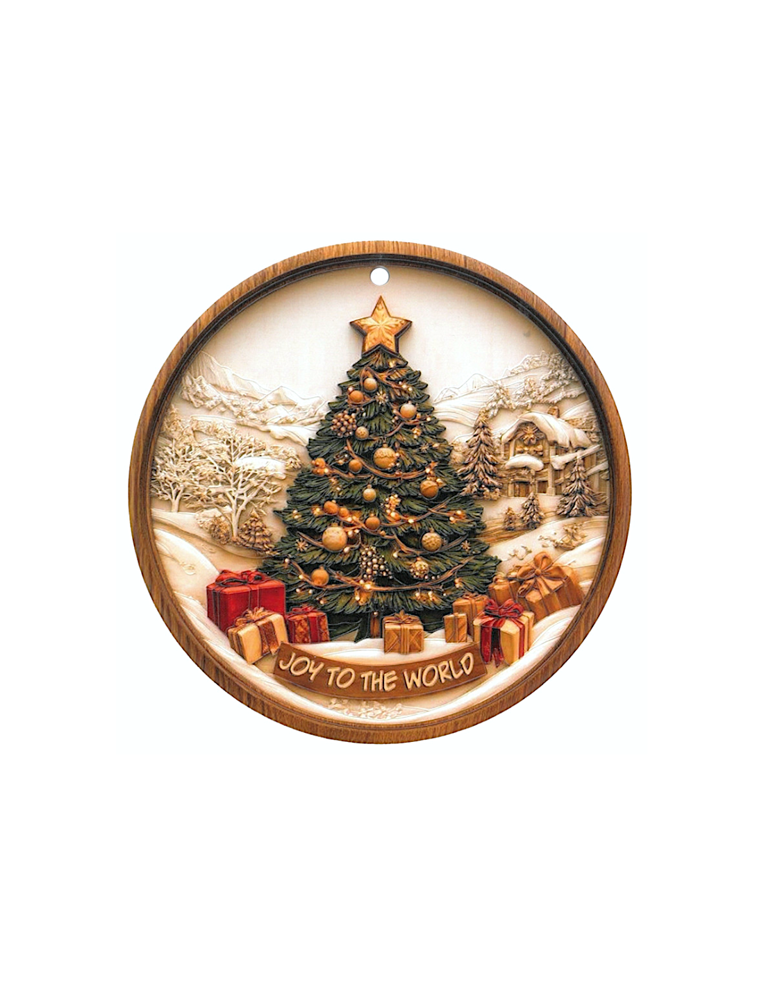 sottopentola Bianco Natale albero ceramica e sughero Brandani | shopincasa.it