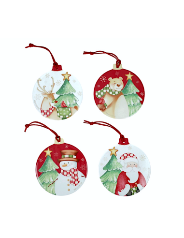 set 4 sottobicchieri Racconti sfera ceramica e sughero Brandani | shopincasa.it