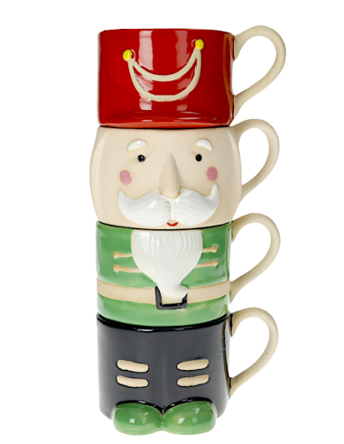 SET 4PZ TAZZE IMPILABILI SCHIACCIANOCI RED HAT BRANDANI