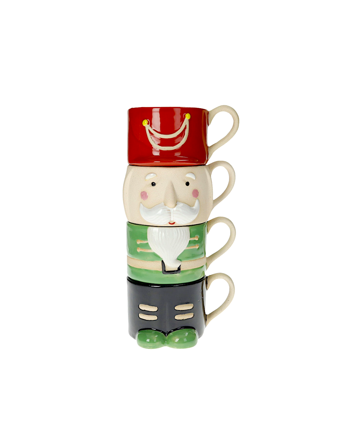SET 4PZ TAZZE IMPILABILI SCHIACCIANOCI RED HAT BRANDANI