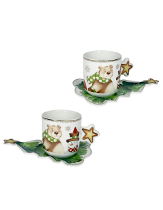 Brandani “Racconti” Set 2 Tazzine da Caffè con Piattino - Shopincasa.it
