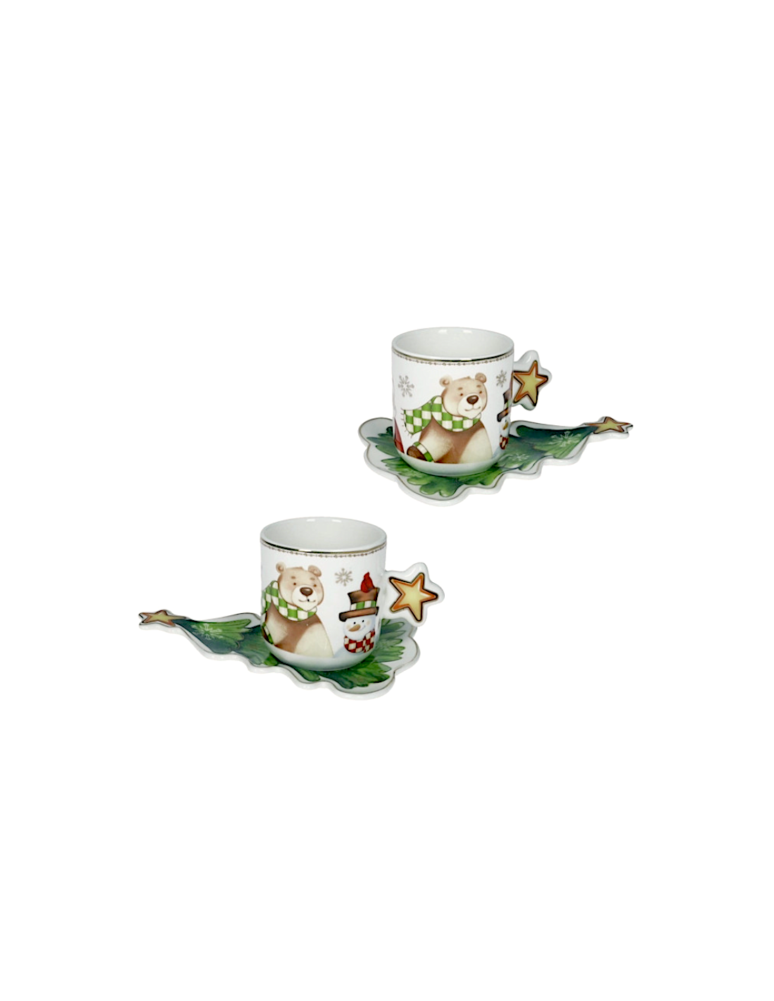 SET 2PZ TAZZINE CAFFE RACCONTI NEW BONE CHINA BRANDANI