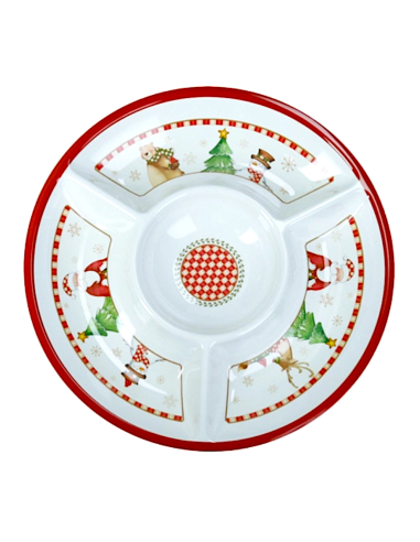 Antipastiera Brandani “Racconti” in Melamina – Magia del Natale in Tavola