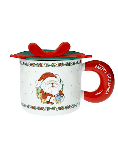 MUG FIOCCO ROSSO C/TAPPO SILICONE BRANDANI