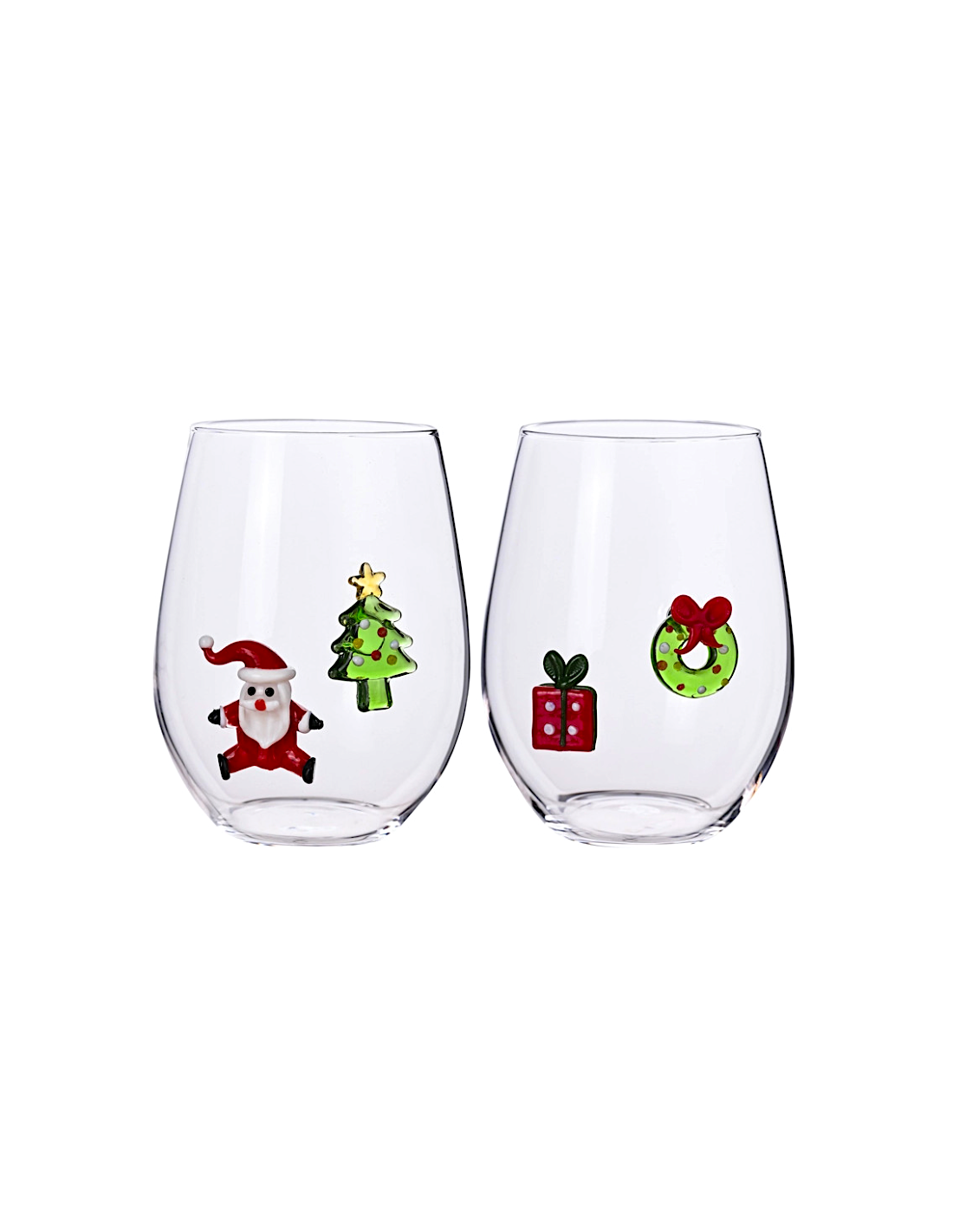 Brandani “W il Natale” Set 2 Bicchieri con Decori Natalizi - Shopincasa.it