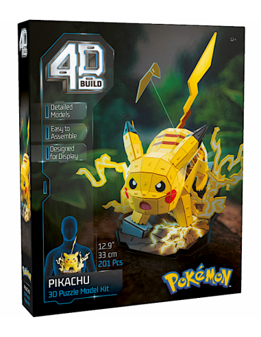 GIOCHI DI SOCIETA'E PUZZLE: vendita online 4D BUILD, POKÉMON PIKACHU, KIT MODELLO 3D, 201 PEZZI, FACILE DA MONTARE, 12+ ANNI ...
