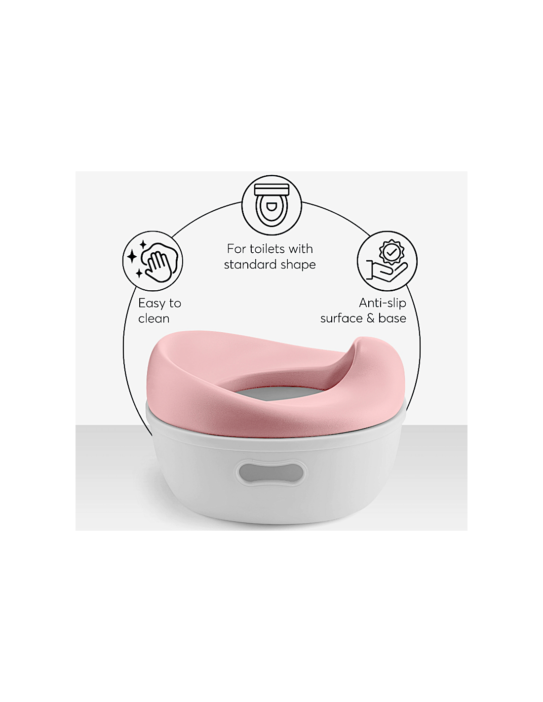 Kikka Boo Trio Rosa 3 in 1 Vasino per Bambini | Vasino, Riduttore WC e Panca | Shopincasa.it