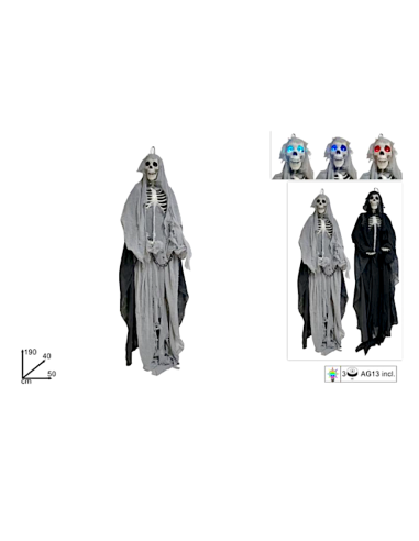 MOSTRO SCHELETRO 291093 190CM CON LUCE ASSORTITO