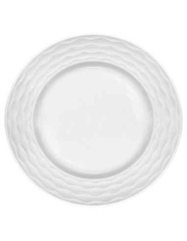 Servizio piatti 12 pezzi Paloma bianco in porcellana | shopincasa.it