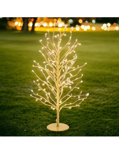 ALBERI DI NATALE: vendita online Albero Ramo di Natale Tiglio Champagne H60cm, 160 MicroLED Bianco Caldo e Bianco, FlashLED D...