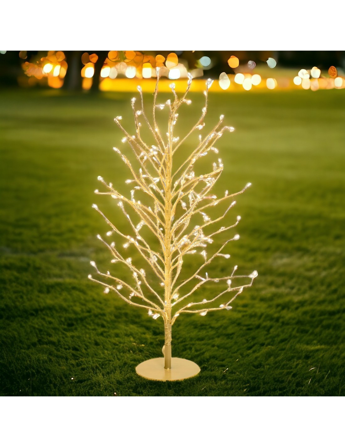 ALBERI DI NATALE: vendita online Albero Ramo di Natale Tiglio Champagne H60cm, 160 MicroLED Bianco Caldo e Bianco, FlashLED D...